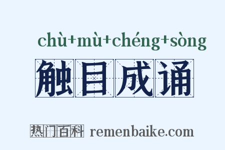 触目成诵是什么意思的图片